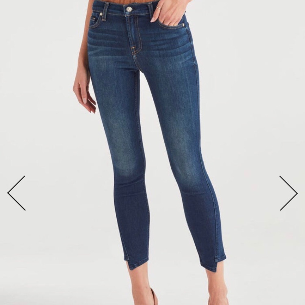 7FAM Ankle Skinny with Splice Hem in Hilton Island
